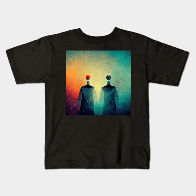 Master and Servant Series Kids T-Shirt by VISIONARTIST